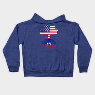 American Grown Haitian Roots Flags Kids Hoodie